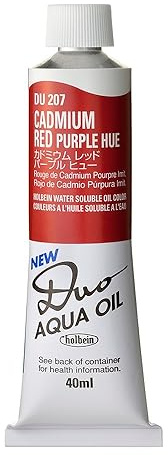 Holbein Duo Watersoluble Oil Colors - Cadmium Red Purple Hue - 40ml Tube