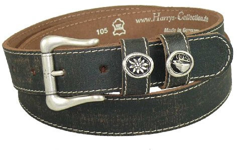 Harrys-Collection Brauner Trachtengürtel in 35mm Breite, Bundweite:95, Farben:braun