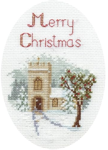 Bothy Threads Grußkarte Kreuzstich-Set Die Kirche, 9x13.3cm, DWCDX04, Zählmuster