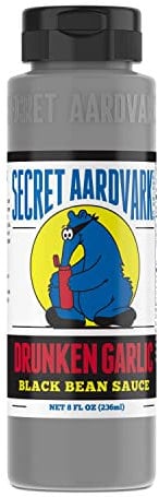 Secret Aardvark Drunken Garlic Black Bean Sauce - Garlic Hot Sauce, Stir Fry Sauce, Mild BBQ Sauce & Marinade - 8 fl oz 1 Pack