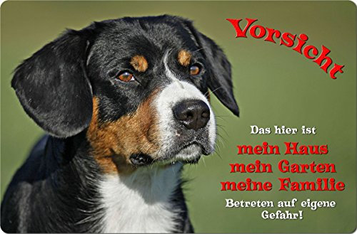 Nanyuk +++ Appenzeller Sennenhund - Metall Warnschild Schild Hundeschild Sign - AZS 01 T1