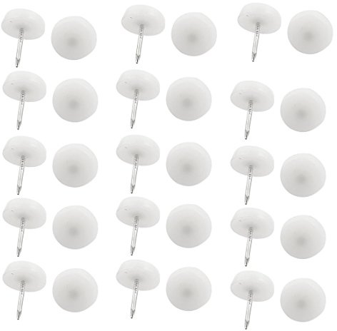 sourcing map Möbelgleiter Kunstoff Metall Pin gewölbte Nägel Möbelgleiter Gleiter Wildlederimitat/14mm Dia 30 Stück de