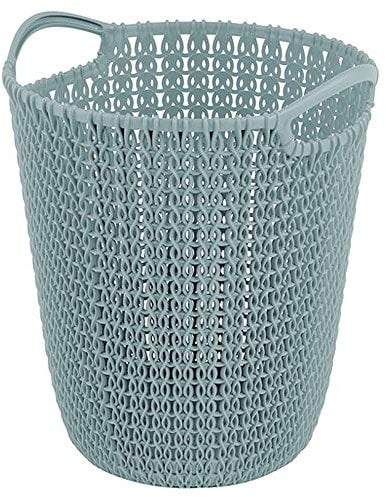 Curver Paper bin Knit 23,1x23,9x27,2cm in Blue, 23.1 x 23.9 x 27.2 cm