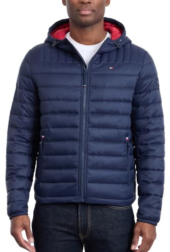 Tommy Hilfiger Herren-Steppjacke mit Kapuze