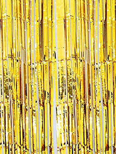 Oblique Unique® Lametta Vorhang 92x245 cm (Gold)