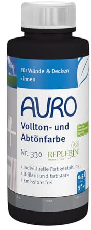 AURO Vollton- und Abtönfarbe - Erd-Schwarz - 0,5L