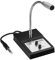 MONACOR 230280 ECM-200 Tisch-Mikrofon mit Schwanenhals, Elektret-Mikro fürDurchsagenundkleineGesprächsrunden,Sprach-Verstärkerinkl.Pop-Schutz,inSchwarz/Silber