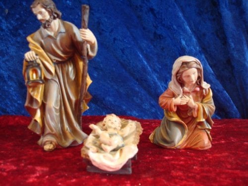 Mathiaskrippe, 15 cm Hl. Familie