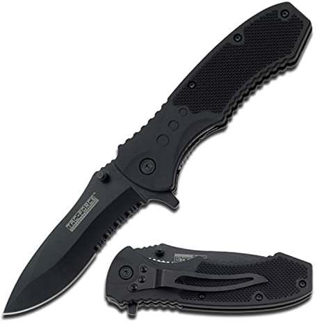 Tac Force Erwachsene TF-800BK Taschenmesser, Schwarze Klingen, L