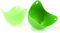 Fusion Poached Egg Moulds Set of 2 - Silicone Egg Poacher Cups, Green