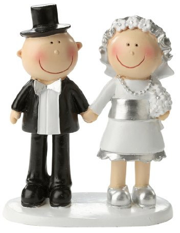 Hochzeit Dekoration Jubiläumspaar : Figuren Pour Noces d'argent - 85 mm, en polyrésine
