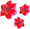 LightningSigns Red and Pink flower stickers, car, wall art, laptop