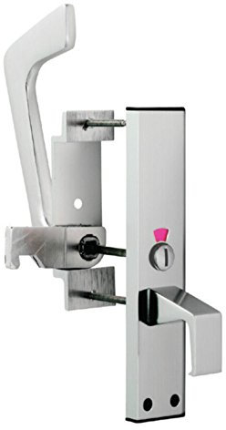 DISABLED TOILET HANDLE SET - POLISHED ANODISED ALUMINIUM