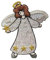 Holiday Angel Embroidered Iron on Patch, Embroidery Patches