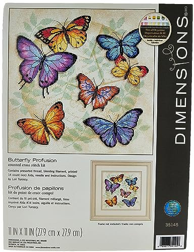 Dimensions Gezählter Kreuzstick Set, Butterfly Profusion