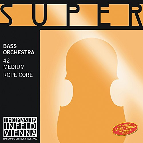 Thomastik single string for double bass 4/4 Superflexible - D string steel cable core, chrome wound, orchestral tuning, medium