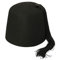 Village Hats Schwarzer Fez Hut mit Schwarzer Troddel - L