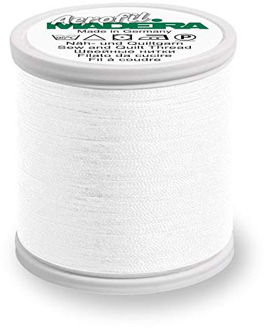 MADEIRA 9126-8010 Näh- und Quiltgarn, 2-lagig, Polyester, 120 W, Weiß