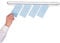 Vogue Tab Grabber 91.5 cm / 26 inch, Silver, Restaurant Order Grabber, Order Holder, Aluminium & Stainless Steel, Easy Install Fixings Included, Holds 6-7 Checks, J232