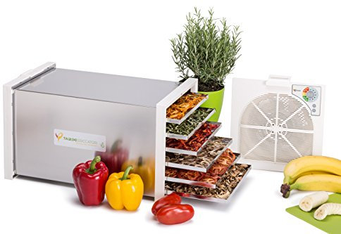 Tauro Essiccatori, Essiccatore alimentare Biosec Deluxe B6 a flusso orizzontale Made in Italy in acciaio inox con 6 cestelli, potenza 550W essicca fino a 3,5Kg