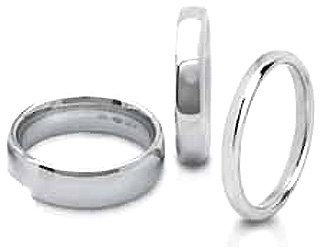 Trauring in Weißgold 375/000, Breite 6,0mm, Schwergewicht- Ringgröße 57