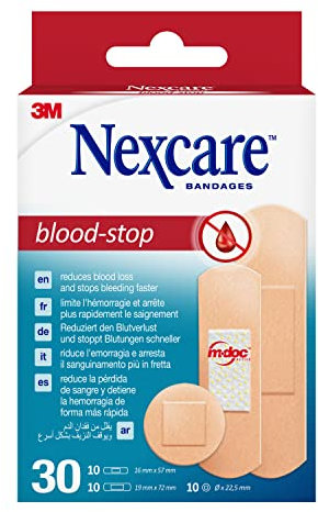 Nexcare Blood-Stop Parches, Surtidas,30/Pack