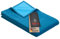Ibena Stockholm Bio Wolldecke 140x200 cm - 100% Baumwolle, Made in Germany, Baumwolldecke türkis blau zweifarbig