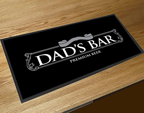 Fête des Pères 'Dad's BAR' Bière étiquette Barre de chemin de tapis de comptoir