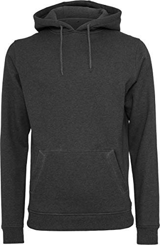 Build Your Brand Herren Kapuzenpullover Heavy Hoody, lässiger Hoodie für Männer, S, charcoal