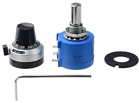 WMYCONGCONG 1 Stück 10K Ohm Einstellbare Präzisionspotentiometer mit 10 Drehknöpfen 3590s-2-103l