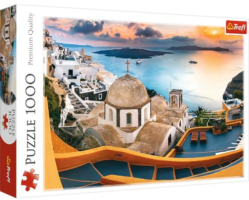 Trefl, 10445 Puzzle, Märchenhaftes Santorin, 1000 Teile, für Kinder ab 12 Jahren, Farbig