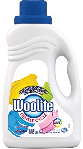 Woolite GENTLE CYCLE Liquid Laundry Detergent, 50 fl oz Bottle, With Color Renew, HE & Regular Washers (Pack of 6)