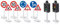 siku 5597, Feux de Circulation avec Panneaux de Signalisation, Plastique, Multicolore, Polyvalent