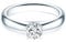 Trilani Damen-Ring/Verlobungsring/Solitärring Sterling Silber rhodiniert Zirkonia weiß