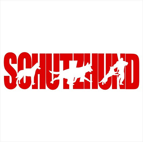 siviwonder Auto Aufkleber SCHUTZHUND Hundesport Dogsport Hundeaufkleber 30cm red