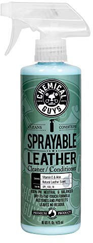 Chemical Guys Sprayable Leather Cleaner and Conditioner in One - Cleans, Conditions, and Protects Leather, Vinyl, Faux & More, Safe for Cars, Furniture & Apparel - 16 oz