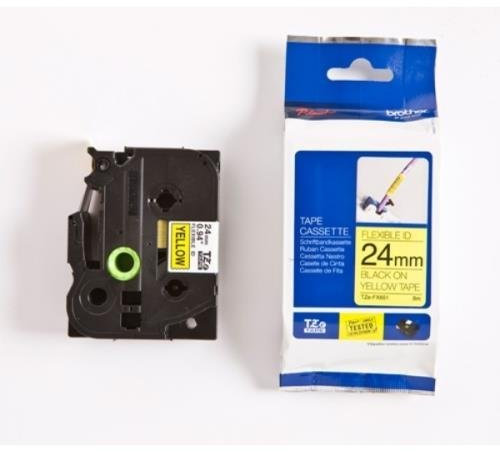 Brother TZEFX651 - TZEFX651 Etiketten erstellendes Band TZ TZEFX651 Black on Yellow 8M x 24mm Flexi Tape