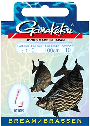 Gamakatsu Hook BKD-1010R Brassen 100cm Gr. 10 - Gebundene Angelhaken
