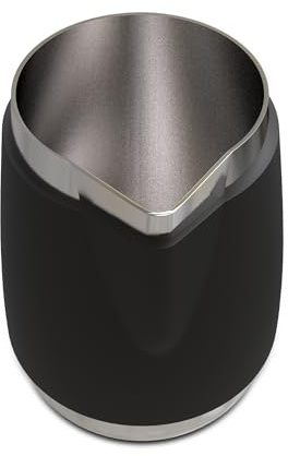 Rattleware Handle Free Stainless Steel Macchiato Pitcher - Perfect for Home, Cafe, Restaurant, Hotel, Office, Or Commercial Use - Steaming and Frothing Pitcher (12 Oz)