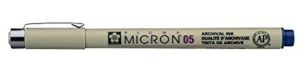 SAKURA Pigma Micron Fineliner Pen - 0.45 mm - Royal Blue - Permanent, Waterproof Archival Quality Ink - For Designers, Architects, Artists