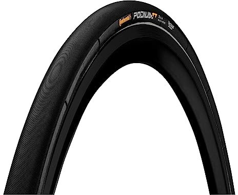 Continental Unisex – Erwachsene Fahrradschlauch Podium TT Schlauchreifen Drahtreifen, Black/Black Skin, One Size