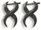 ISLAND PIERCINGS Ohrringe Hänger aus Horn schwarz Handarbeit ER032H