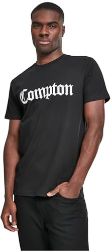 Mister Tee Compton Tee, Herren Streetwear T-Shirt, Schwarz, Größe M