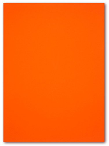 50 Blatt farbiges Briefpapier Lysco Color Paper NEON Intensivorange Format DIN A4 (210 x 297 mm) stark leuchtendes Papier Briefbogen Farbe intensives Orange (LCP-115)