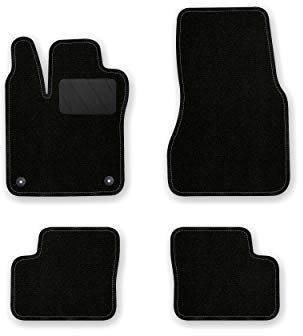 Bär-AfC Auto Fußmatten Classic passend für Renault Twingo Typ 3 ab 2014, Autoteppiche Nadelvlies Schwarz, Rand Kettelung Schwarz, Textiler Trittschutz, Set 4-teilig, RE09789