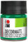 Marabu 14010005067 - Decormatt Acryl Saftgrün 067, 50 ml, samtmatte Acrylfarbe auf Wasserbasis, cremig und farbintensiv, speichelfest, wetterfest, zum freien Malen und Schablonieren