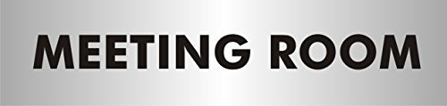 Seco Meeting Room Sign, 190mm x 45mm - 2mm Brushed Aluminium Effect Acrylic