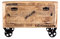 SIT-Möbel Rustic 1955-04 Schuhschrank mit 1 Klappe, aus Mangoholz, Antik, braun, Wortprints, 85 x 40 x 56 cm