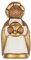 THUN® - Re Magio Melchiorre con Oro - Versione Bianca - Statuine Presepe Classico - Ceramica - I Classici
