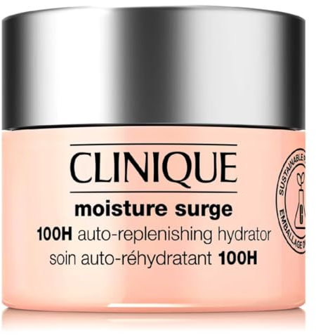 Clinique Moisture Surge Soin Auto-Réhydratant 100H à l'Acide Hyaluronique + Bio-Ferment d'Aloe Vera Tous types de peaux | Crème hydratante, 15 ml
